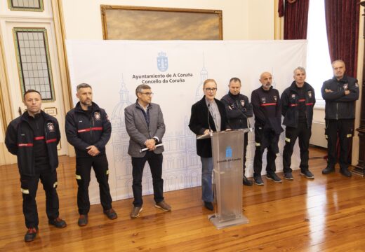 Os Bombeiros da Coruña chegaron en 10 minutos ou menos a tres de cada cinco intervencións de urxencia